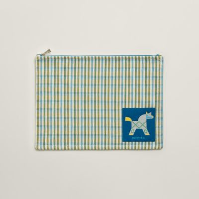 カレ・タオル 《アニモー・ナッテ》 - ブルー | Hermès - エルメス